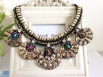 NEC-40 Yiwu Resin Beads Necklace Blue Big Fake Collar picture