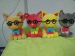 PT-18 18cm Yiwu Plush Toys Cat with Glasses photo