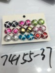 Yiwu Button Geometry  Design Novel Women Stud Earrings European Market Trade