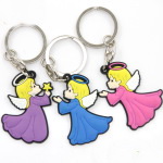 Yiwu  Angel PVC Soft Key Chain Christian Religious Cartoon Soft Keychain Cape Verde Market Agent